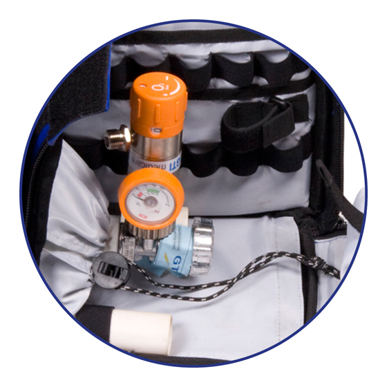 Sauerstofftasche ULTRAMEDIC ultraBAG OXYGEN, blau, aus ultraPLAN. Zusätzliche abnehmbare Tasche, (Bx HxT) 517x250x190 mm