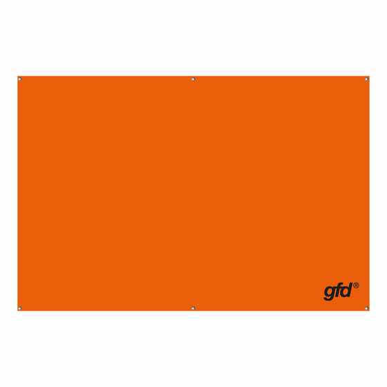 Bereitstellungsplane gfd BASIC, orange, Griff, Ösen, 3x2 m
