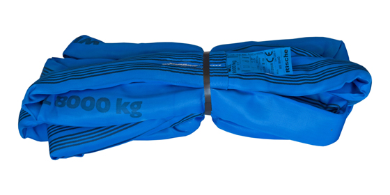 Rundschlinge DIN EN 1492-2, Nutzlänge 4 m, Tragkraft 8 t (blau). Aus Polyester