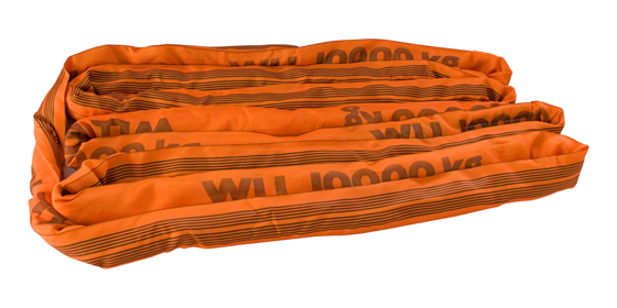 Rundschlinge DIN EN 1492-2, Nutzlänge 3 m, Tragkraft 10 t (orange). Aus Polyester