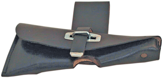 Beiltasche DIN 14924:2015-05, aus Kernblankleder, mit Gürtelschlaufe, schwarz