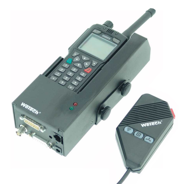 Kfz-Ladehalterung WTC682, aktiv, für SEPURA STP8000/9000, Anschluss 11-31 V, mit Mikrofon-Lautsprecher