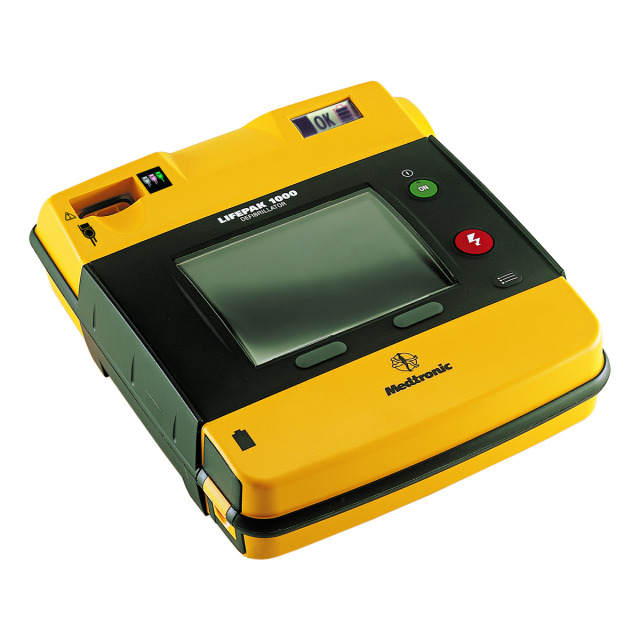 Defibrillator LIFEPAK 1000 SE mit Batterie, 3poligem EKG-Kabel, Zubehör