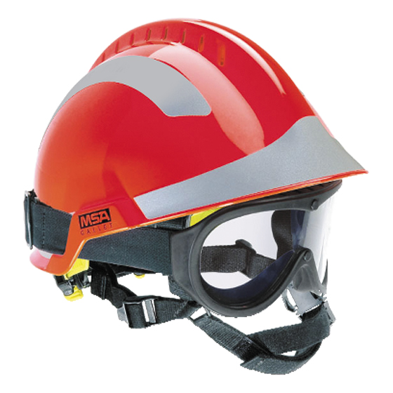 Feuerwehrhelm MSA GALLET F2 XTREM® DIN EN 12492:2003-06, mit Augenschutzbrille