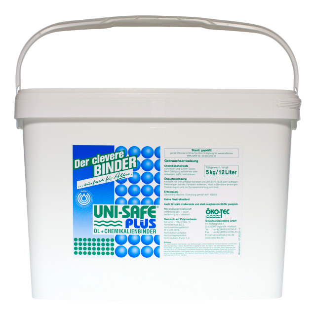 Öl- und Chemikalienbinder UNI-SAFE PLUS, 5 kg im Rechteckeimer aus PP