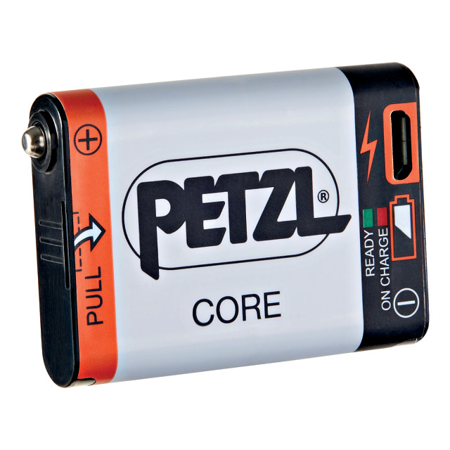 LiIon-Akku PETZL CORE, 3,6 V/1250 mAh, USB-Buchse zum Laden des Akkus, ohne Ladekabel