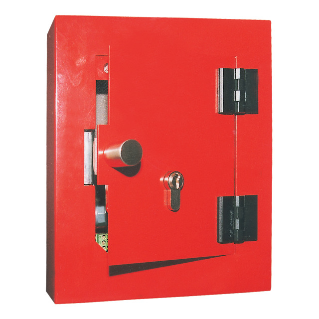 Schlüsseltresor mit 3 Haken, Öffnung erfolgtdurch 12 V-Impuls oder Zylinderschloss