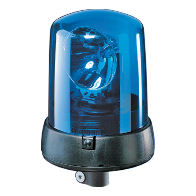 Rundumkennleuchte HELLA KL 7000 R, DIN 14620. Blaue Lichthaube, Halogenglühlampe H1 24 V/70 W. Anschluss 24 V, Form A, flexibler Gehäusesockel