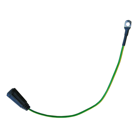 Anschlusskabel, Länge 400 mm, 6 mm²,eine Seite Kabelschuh,andere Seite Systemsteckverbinder-Kupplung