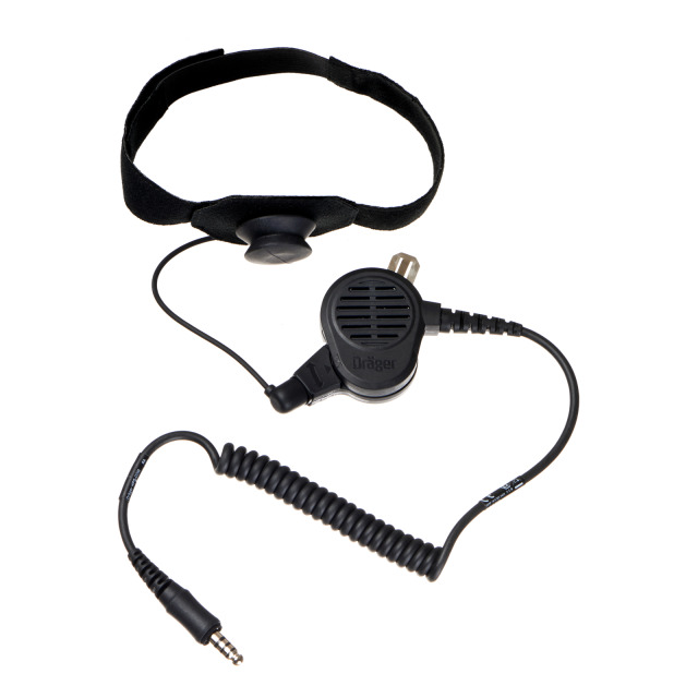 Hör-Sprechgarnitur DRÄGER HPS-COM Throat Mic, fürHelme HPS 7000, mit Kehlkopfmikrofon