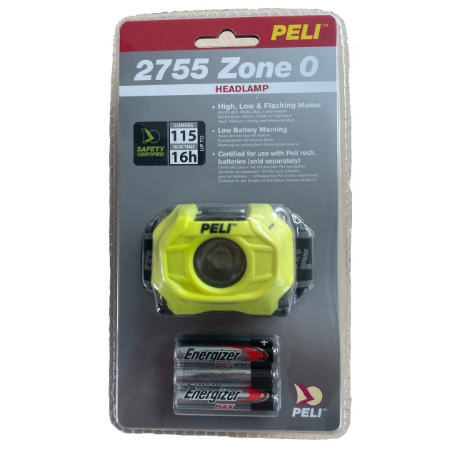 Stirnlampe PELI 2755Z0 LED, ATEX-Zulassung Zone 0