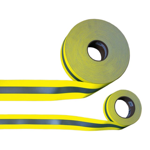 Reflexstreifen gelb/silber/gelb, 50,8 mmbreit, EN ISO 20471, EN 469, EN 533