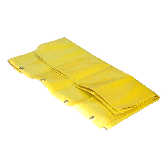 Abdeckplane für DIN Stromerzeuger, Farbe gelb, (LxBxH) 700x440x580 mm
