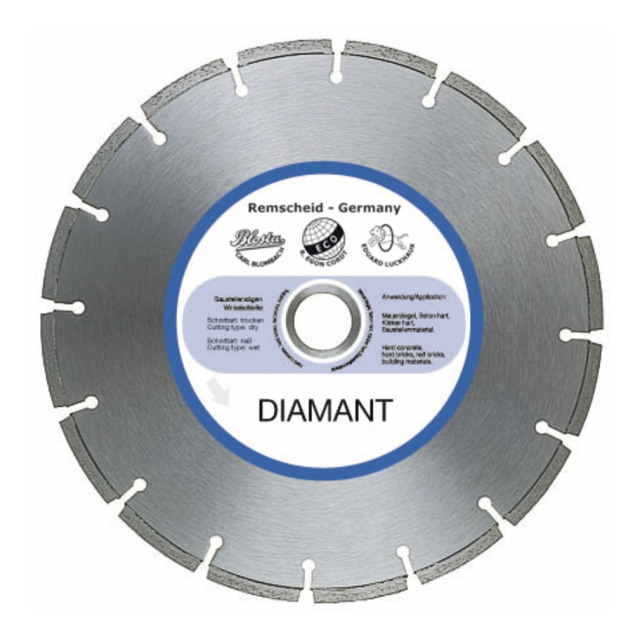 Diamant-Trennscheibe, 125 mm Ø. Für alle Baumaterialien. Lasergeschweißt, Segmenthöhe 7 mm
