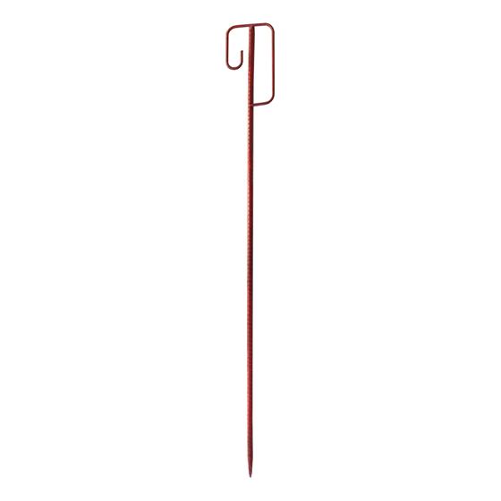 Absperrhalter 1200 mm, Rundstahl, rot lackiert, mit Einhängegabel