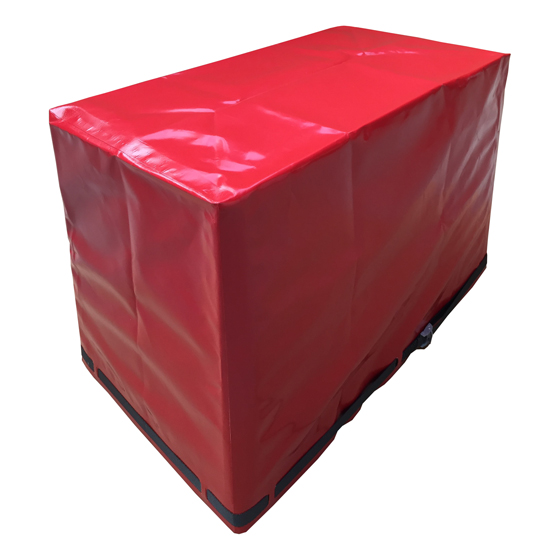 Abdeckplane für DIN Stromerzeuger, Farbe rot, (LxBxH) 820x440x580 mm