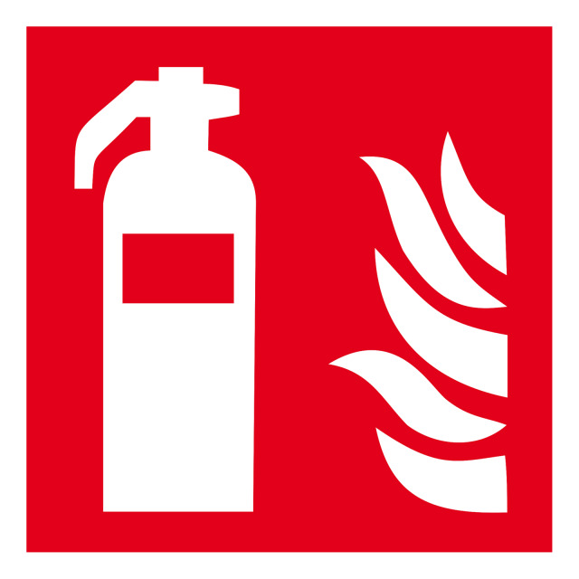 Brandschutzzeichen Feuerlöscher, DIN EN ISO 7010:2012-10, ASR 1.3 2012 Kunststoff, (BxH) 200x200 mm