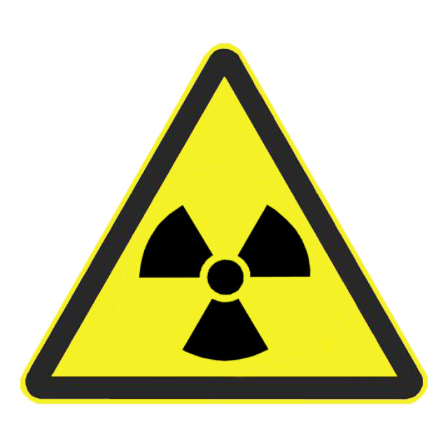 Warnzeichen Warnung vor radioaktiven Stoffen, DINEN ISO 7010, ASR 1.3 2012, Kunststoff, Seitenlänge200 mm