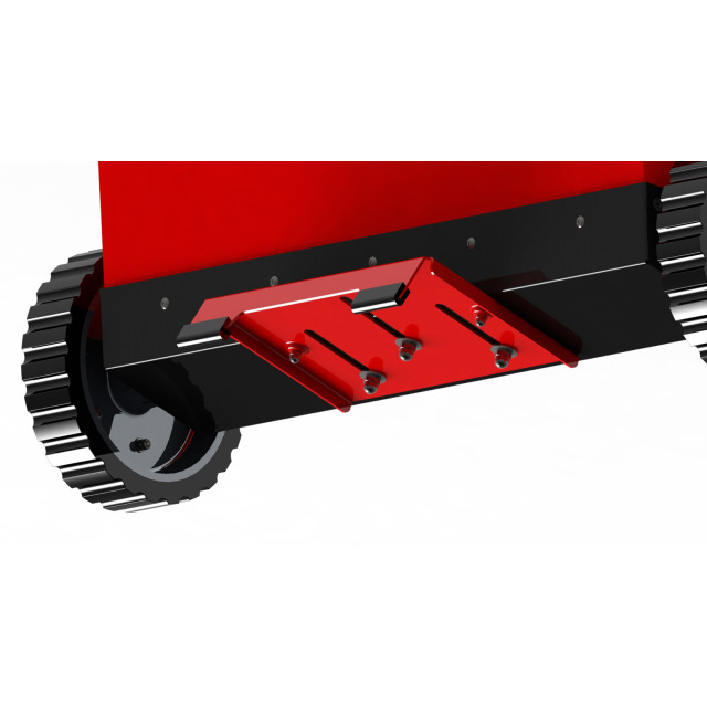 Streuwagen gfd SDC 03 PLUS, Streubreite 400 mm, 65l, Dosiereinrichtung, klappbar, Magnethalterungen, mit dem Fuß bedienbar
