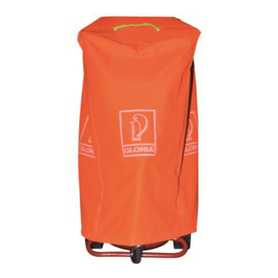 Schutzhaube orange für Löscher mit 50 kg, mit Feuerlöschersymbol
