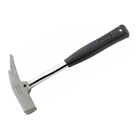 Latthammer DIN 7239 mit gehärtetem Stahlrohrstielund rutschfestem Griff aus PVC, geraute Bahn und Nagelrille