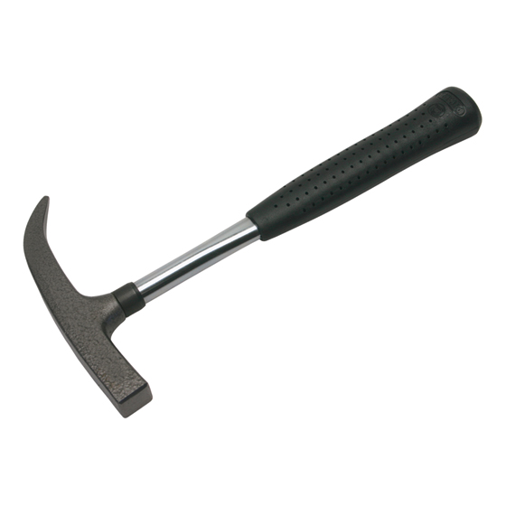 Kanaldeckelhammer, Stahlrohrstiel, rutschfester Gummigriff, speziell geschmiedete Spitze, Länge 320mm, ca. 0,5 kg