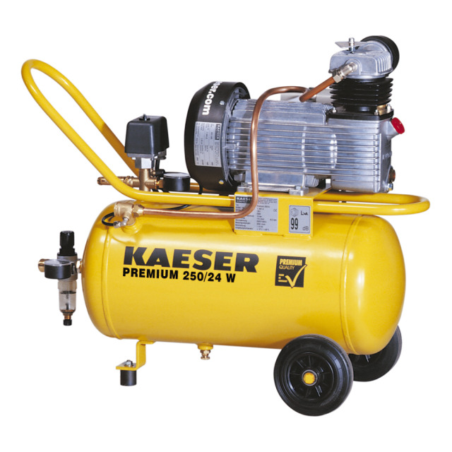 Kompressor KAESER Premium 250/24 W. Motor 230 V/1,25 kW. Druckbehältervolumen 24 l, 1 Zylinder, Höchstdruck 10 bar