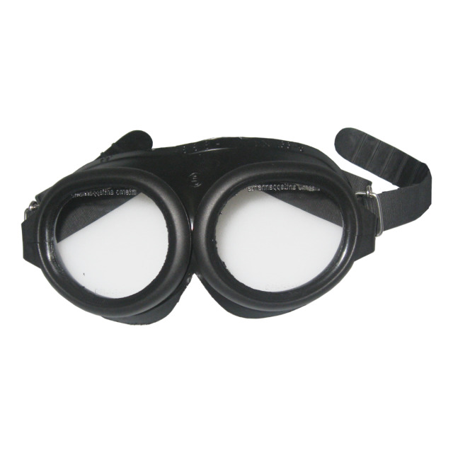 Schutzbrille aus Perbunan, DIN EN 166. Mit splitterfreien 3-Schicht-Scheiben, beschlagfrei, mit Zugbänderung