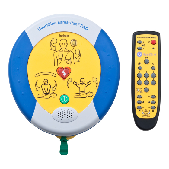 Trainingsgerät HeartSine samaritan PAD 500P, mit Ladegerät, Fernbedienung, 2 Paar Trainingselektroden, Tragetasche