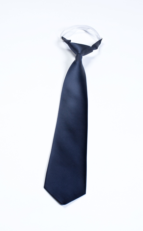 Krawatte HAUCKE, dunkelblau, mit Knoten und Band,ohne Emblem