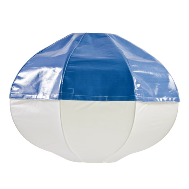 Oberhülle für Beleuchtungsballon POWERMOON LEDMOON2000, lichtreflektierendes Glasfaser-/Aramidgewebe, Farbe blau.