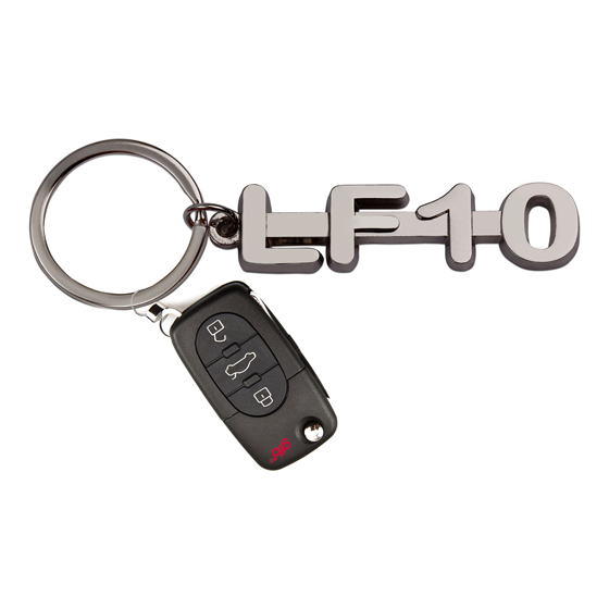 Schlüsselanhänger LF 10, Schriftzug Metallverchromt
