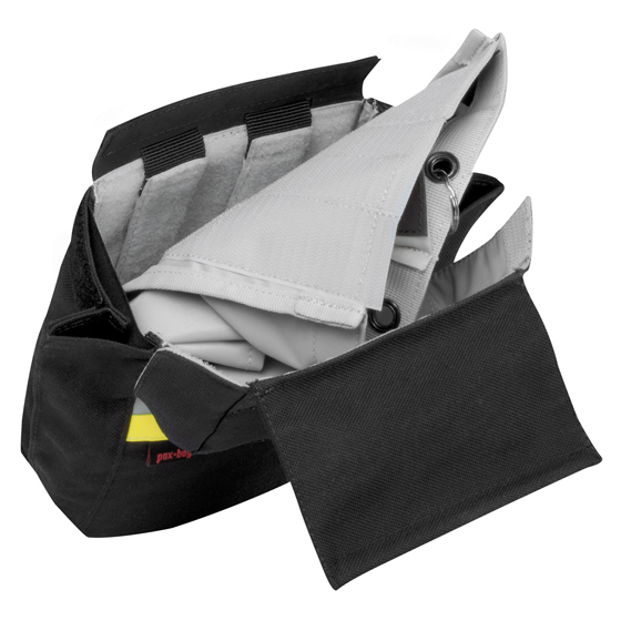 PAX Atemschutzholster XL, aus PAX-Dura, schwarz, Reflexstreifen