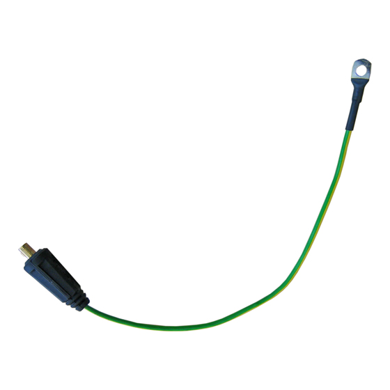 Geräteanschlusskabel, Länge 400 mm, 6 mm²,eine Seite Kabelschuh,andere Seite Systemsteckverbinder-Stecker