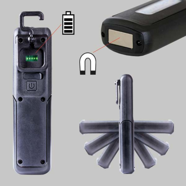 Akku-Stableuchte SONLUX ACHILLES Mini, 350 Lumen, LiIon-Akku 2000 mAh, USB-Ladekabel