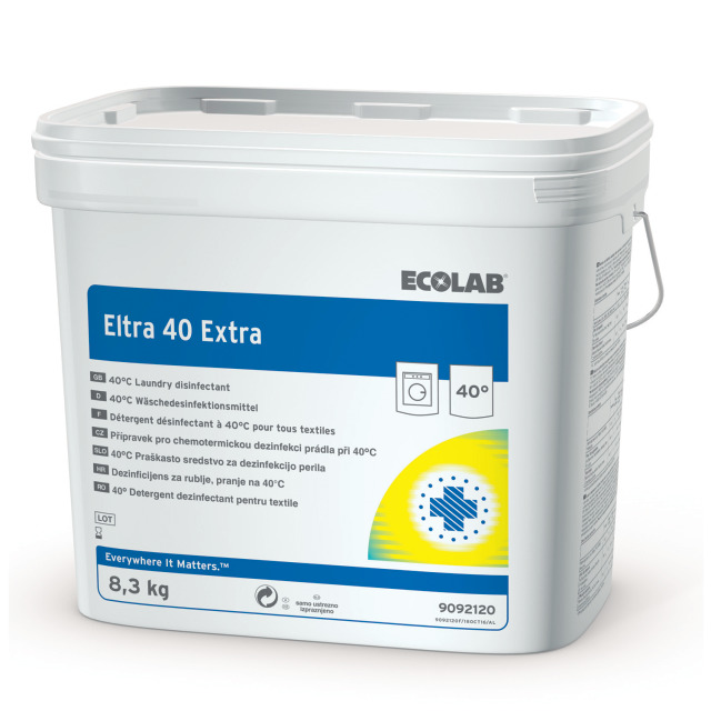 Desinfektionswaschmittel ECOLAB Eltra 40 Extra®, 8 ,3 kg Kunststoffeimer, pH-Wert 8,5 