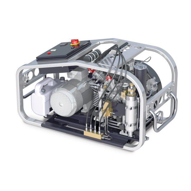 Atemluftkompressor Mariner 320-E-HU, 400 V/7,5 kW,Betriebsdruck 225/330 bar