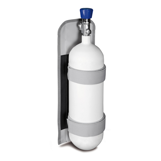 Sauerstoffflaschenhalterung PAX 0,8 l, aus PAX-Plan, grau