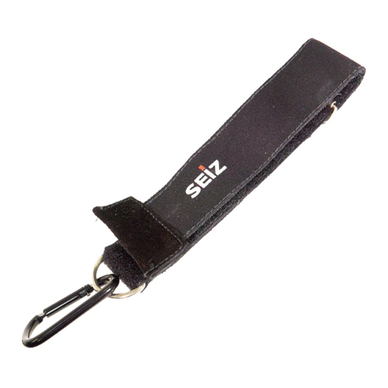 Handschuhhalter SEIZ SLING, Meta-Aramid/ hitzebeständiges Spaltleder, Farbe schwarz, Klettverschluss, Karabinerhaken