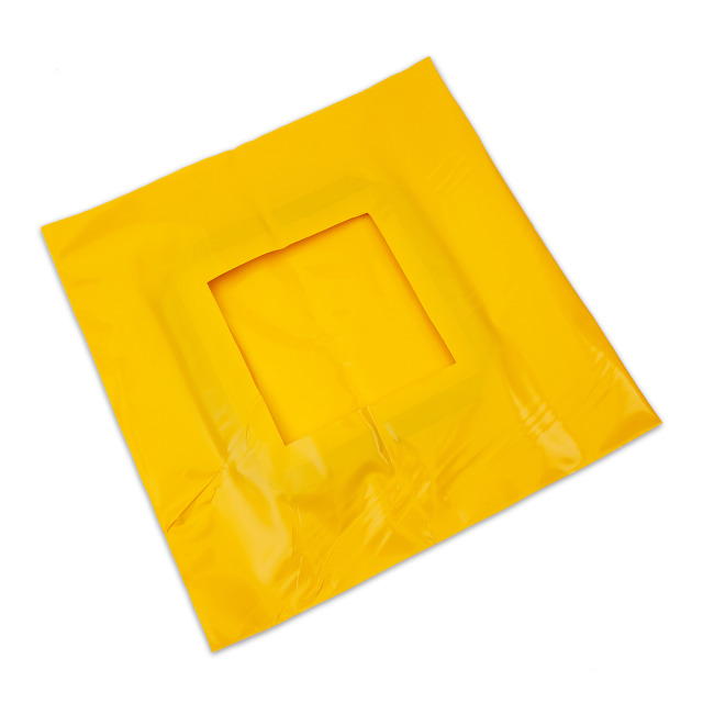 Spillbag 100, Auffangvolumen 100 l, Material Polyethylen. Farbe gelb, Abmessungen 900x1200 mm (einsatzbereit), zum Transport faltbar