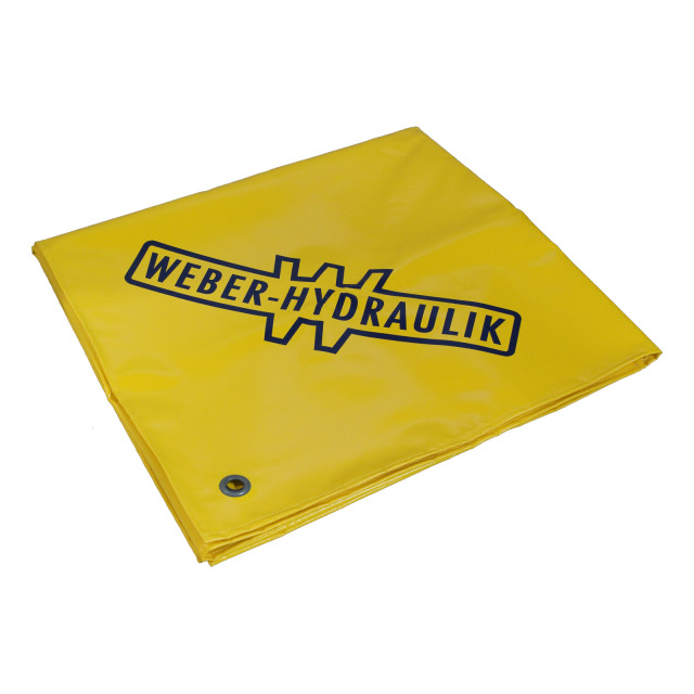 Bereitstellungsplane WEBER, gelb, 2,5x2 m, Aufdruck ABLAGEPLATZ