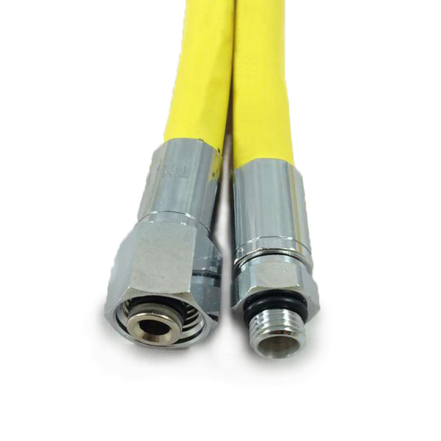 Verbindungsschlauch WEBER, Länge 0,44 m, gelb, beide Seiten Gewinde M18, ohne Kupplungen