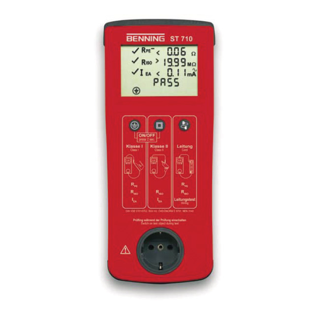 Gerätetester BENNING ST 710 zur Prüfung von Geräten gemäß VDE 0701/0702 usw.