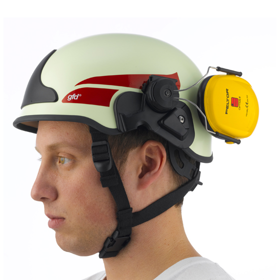 Gehörschutzadapterset für Feuerwehrhelm SCHUBERTHF300, zur Befestigung von Gehörschutzkapseln