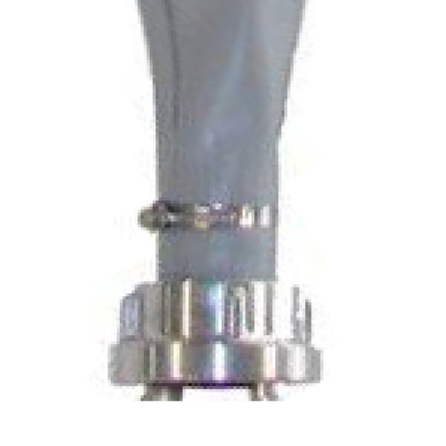 Auffangtrichter aus Polyestergewebe, Ø 1000 mm, mit beidseitiger NBR-Beschichtung, ableitfähig, Anschlusskupplung TW VK 50 aus Edelstahl