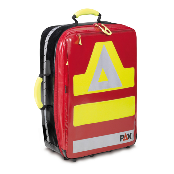Notfallrucksack PAX Wasserkuppe L, aus PAX-Tec, rot.  Set mit Mittelwand und Innentaschenset 1