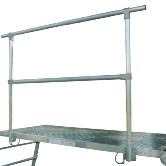 Geländer, steckbar, für leichte Rettungsplattform MUNK RETTUNGSTECHNIK. Mit Geländertaschen und Sicherungsstecker