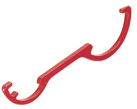 Kupplungsschlüssel ABC aus Temperguss, rot lackiert