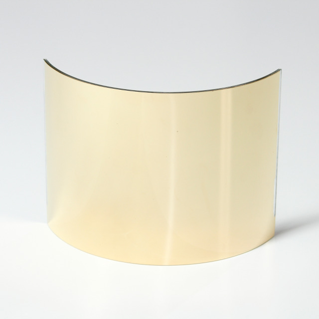 Hitzeschutzscheibe 150x250 mm, aus Polycarbonat, goldbedampft