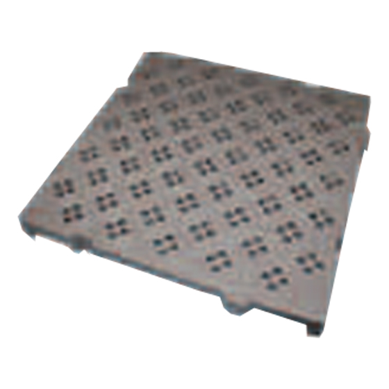 Bodenroste VETTER für Dekonduschen, Farbe grau, (LxBxH) 500x500x50 mm